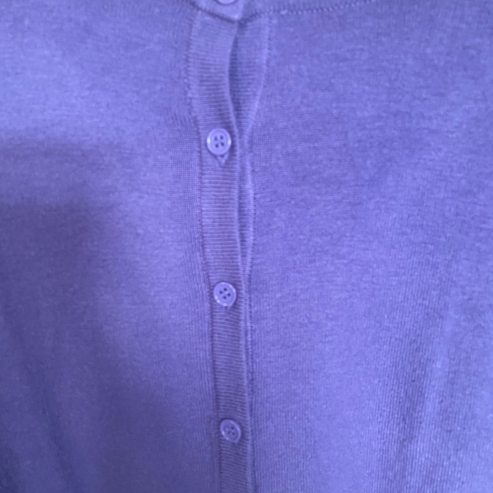 Cardigan - Purple - Button Front - Picture 4 of 5